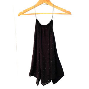 NWT Express Body Shaping Chain Halter Tie Back Top